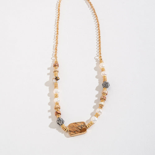 Tan Stone Necklace