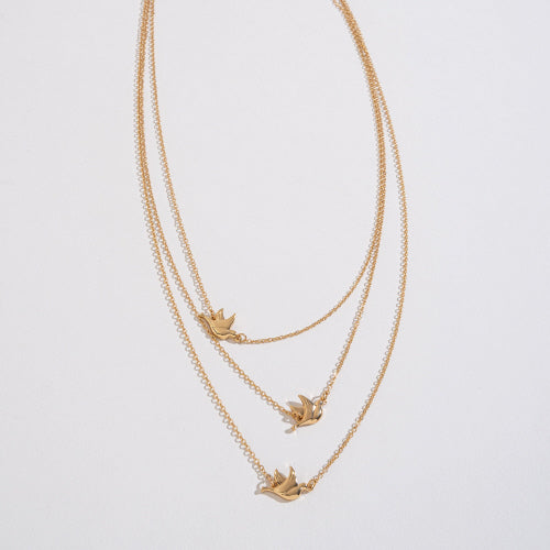 BIRDIE LAYERED NECKLACE