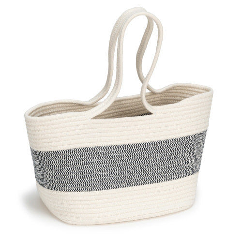 Large Woven White Tote