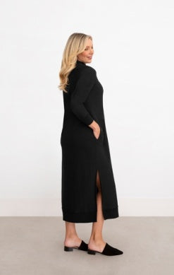 BAMBOO FLEECE DRESS, LONG SLEEVE