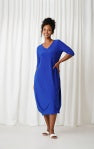 REVERSIBLE NARROW LANTERN DRESS, ELBOW SLEEVE