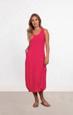 PLEAT HEM TANK DRESS