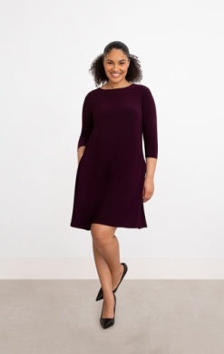 Plum TRAPEZE DRESS