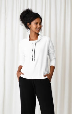 SLOUCH SWEATSHIRT, 3/4 SLEEVE