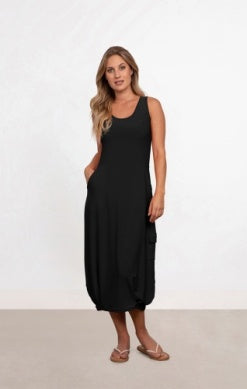 PLEAT HEM TANK DRESS