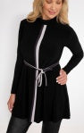 UNDERLINE TURTLE NECK TRAPEZE TUNIC, LONG SLEEVE