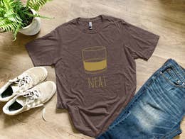 Neat - (Liquor/Whiskey Pun)  Espresso (Light Brown Ink)