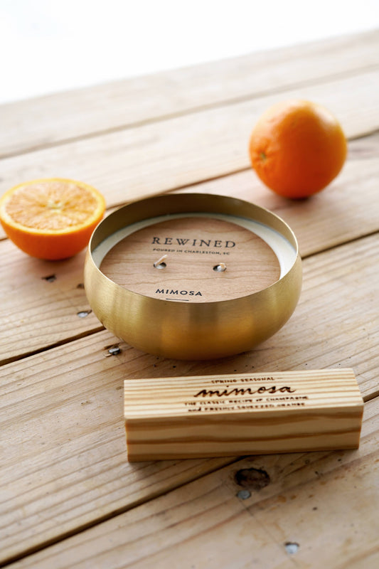 Mimosa Small Gold Bowl Candle