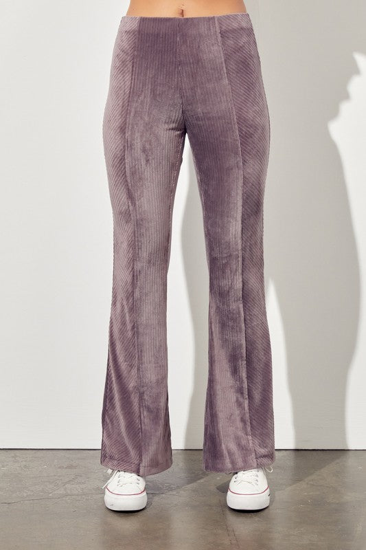 Dusty Lavender Suede Corduroy Pants