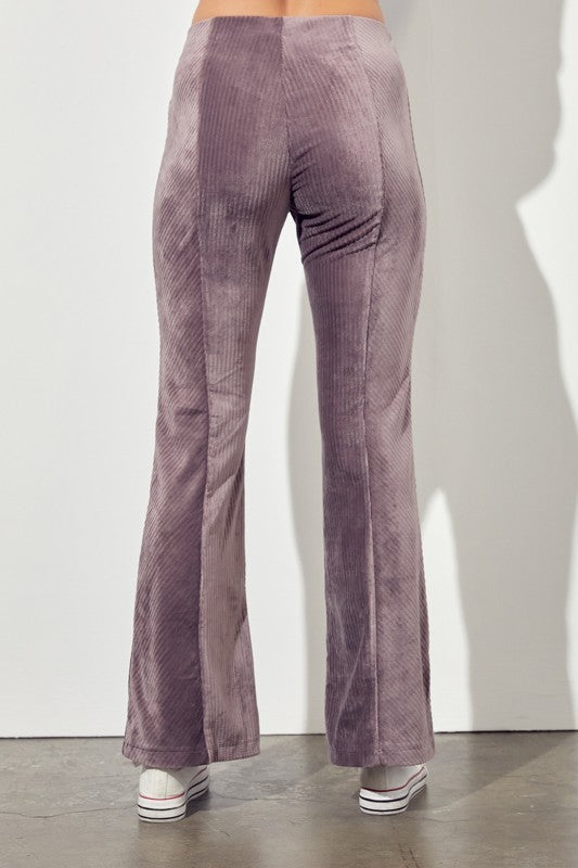 Dusty Lavender Suede Corduroy Pants